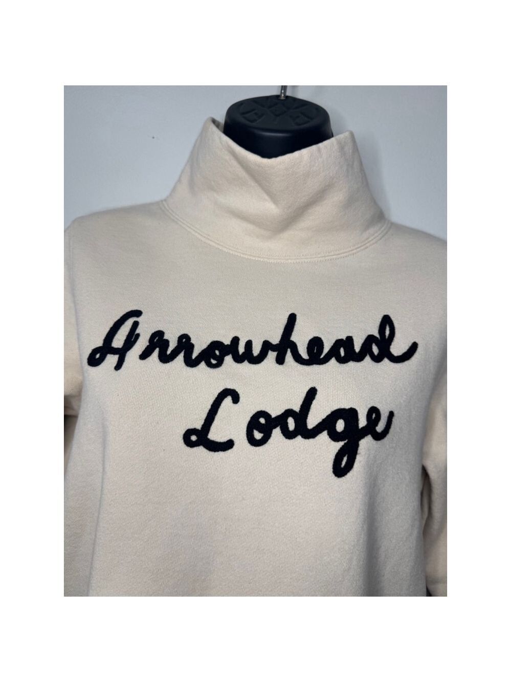 Women's Madewell Sweatshirt Size S Beige Arrowhead Lodge - Picture 2 of 8